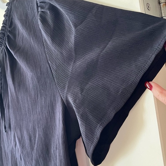 Nine West Polyester Short Sleeve Blouse Black Women’s Size Large - Picture 5 of 10